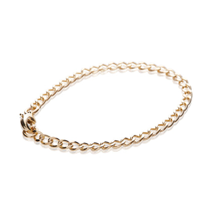 14K Gold Fine Flat Cable Chain Bracelet - Odell Design Studio