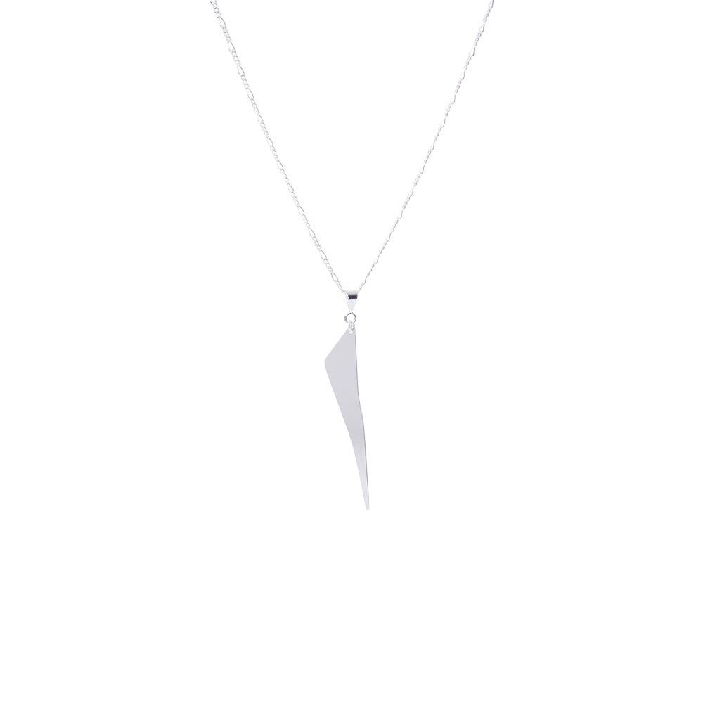 Sterling Silver Plated Bolt Pendant Necklace