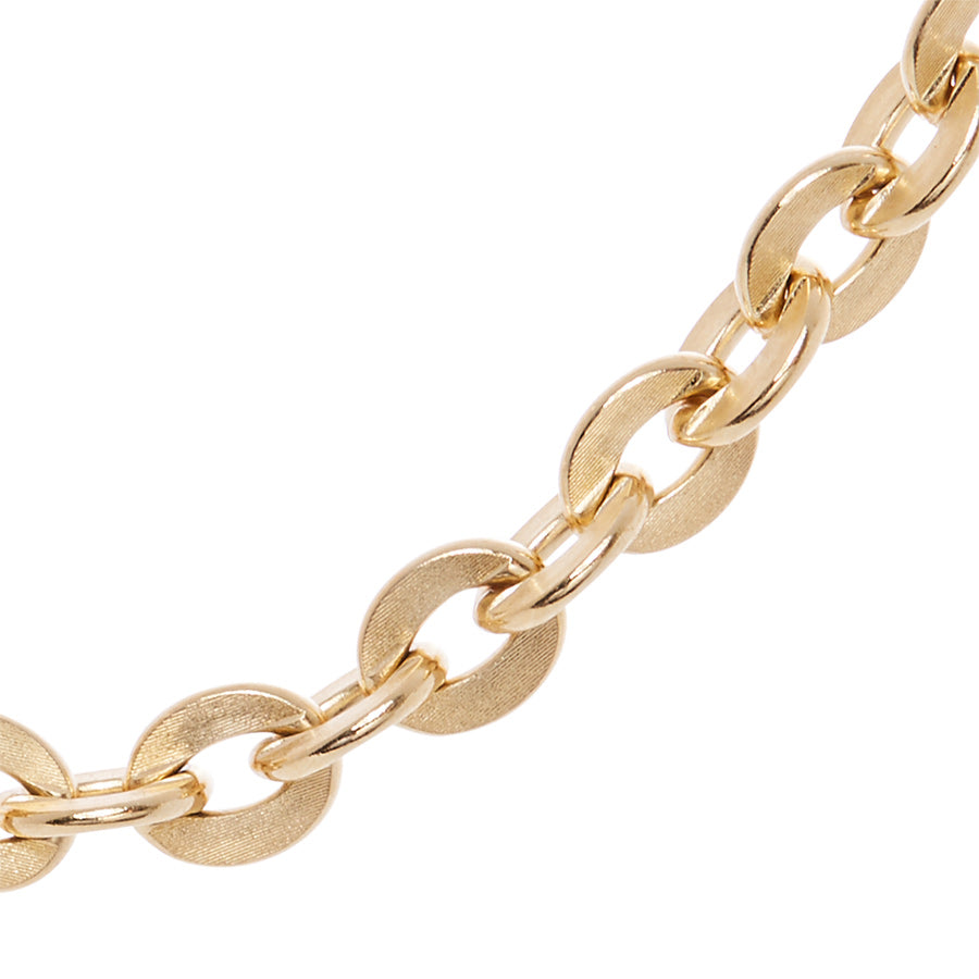 Gold Colored Thick Cable Chain Brass Choker Necklace