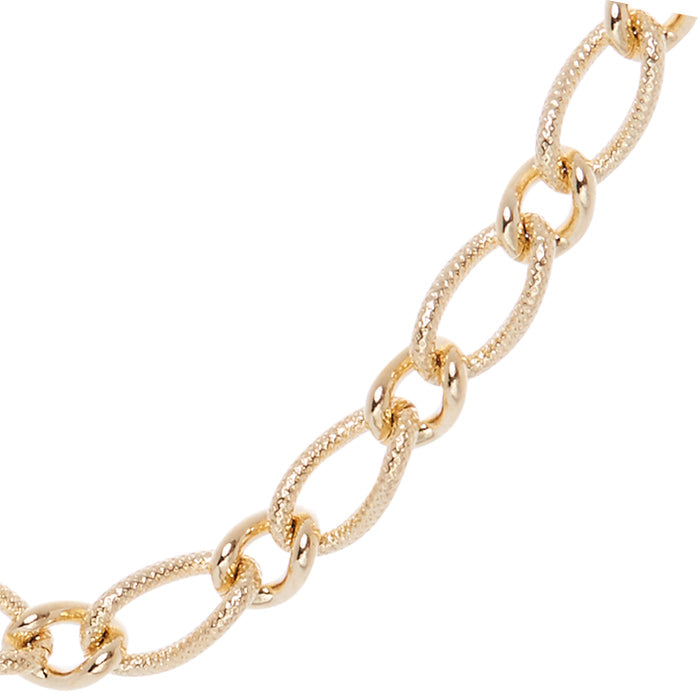 14K Gold Plated Fancy Figaro Chain Choker