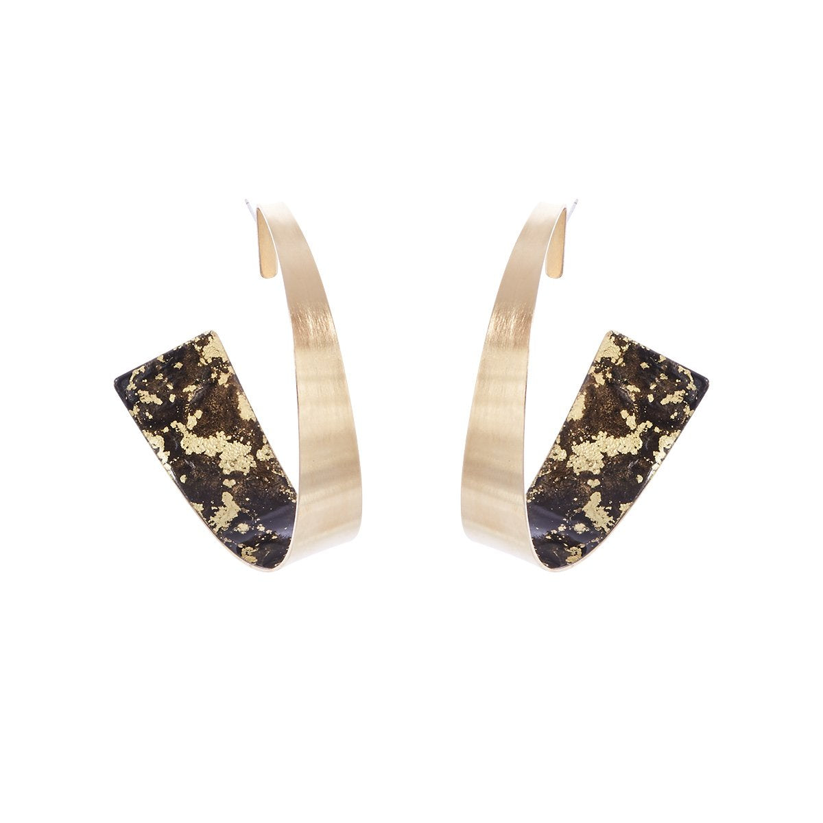 14K Gold Plated Mini Twisty Hoop Earrings - Available in more colors