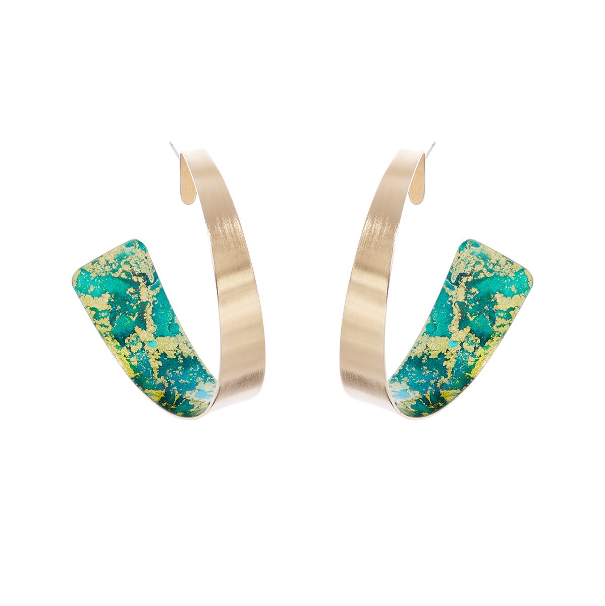 14K Gold Plated Mini Twisty Hoop Earrings - Available in more colors