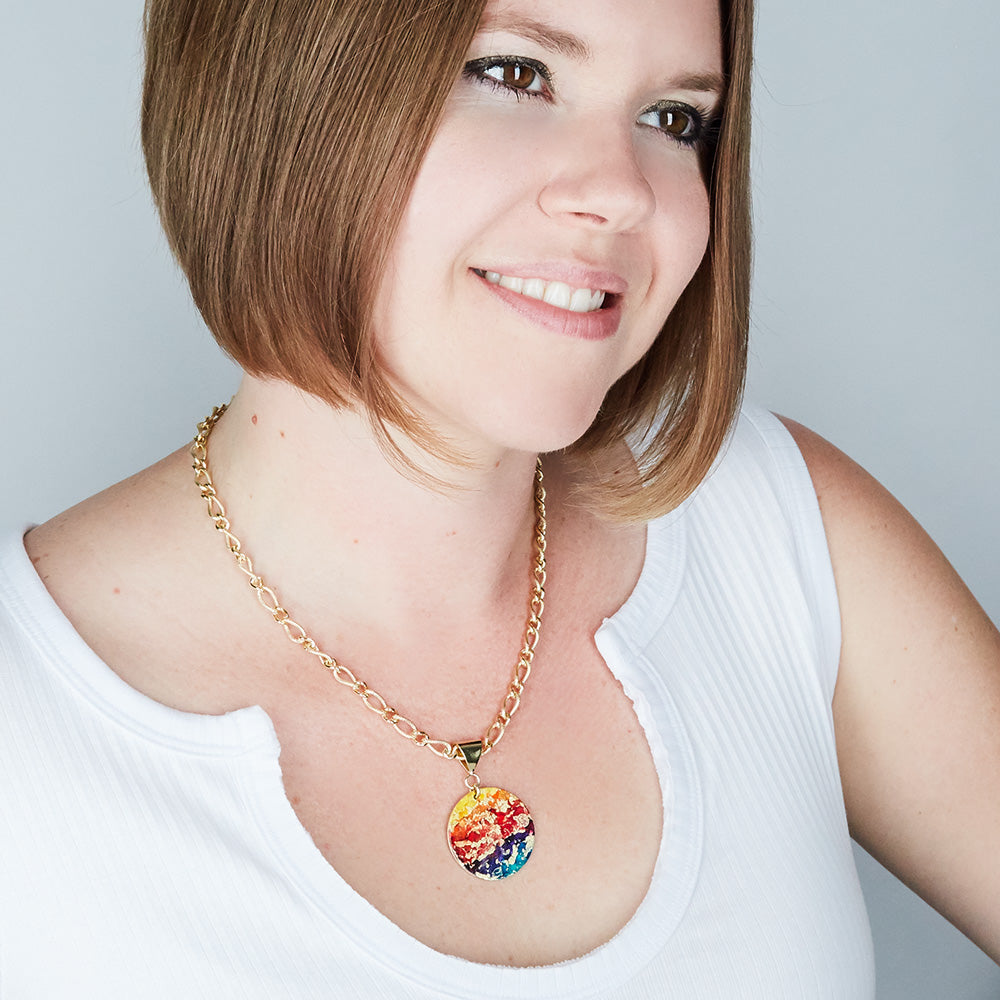 14K Gold Plated Bold Pendant Necklace - Available in More Colors