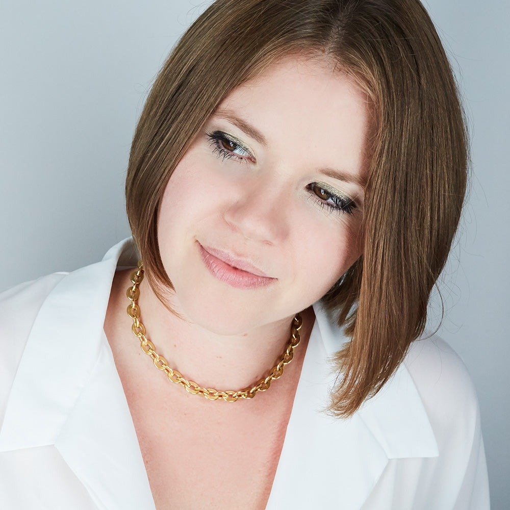 14K Gold Plated Chunky Flat Cable Chain Choker