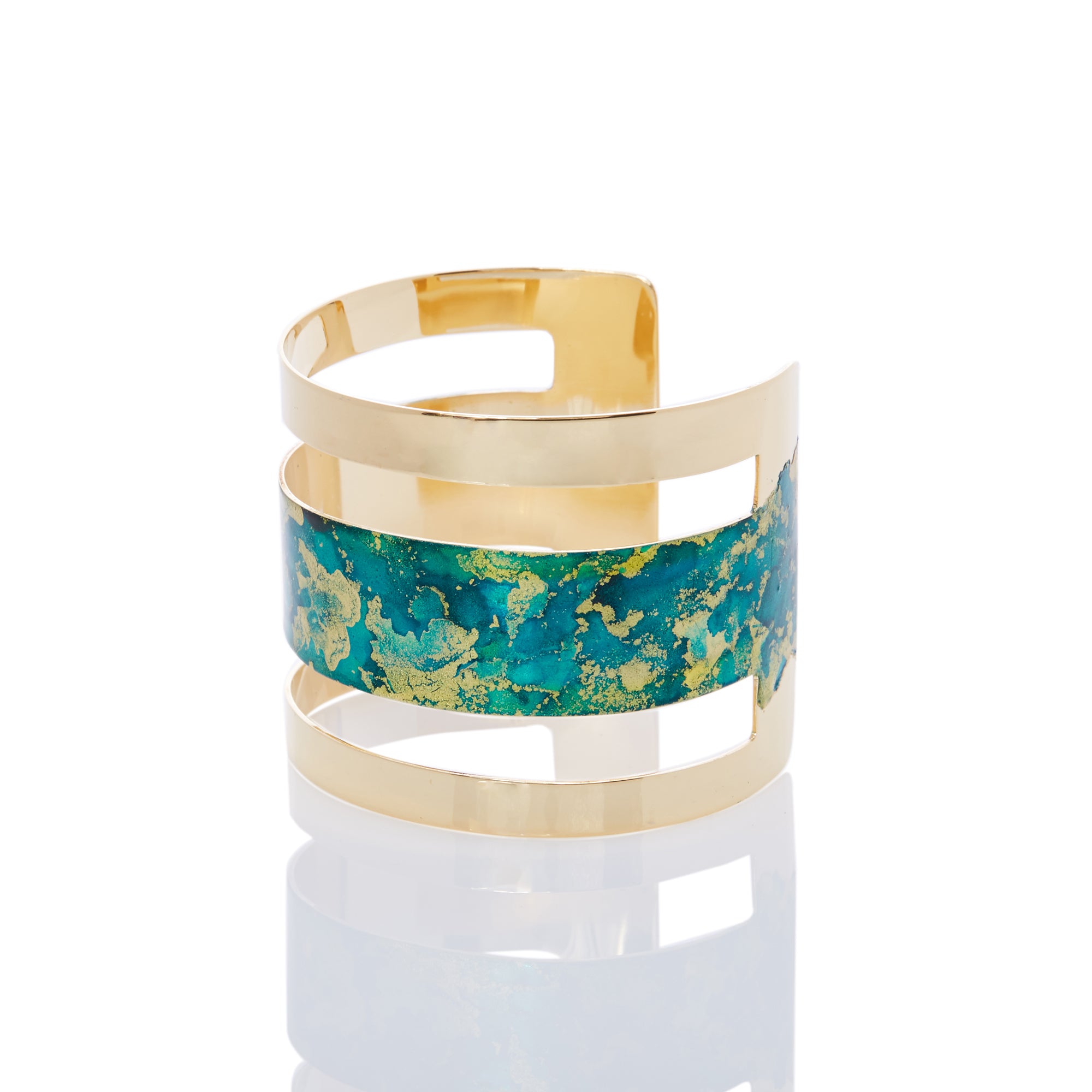 14K Gold Plated Parallel Cuff - Available in More Colors
