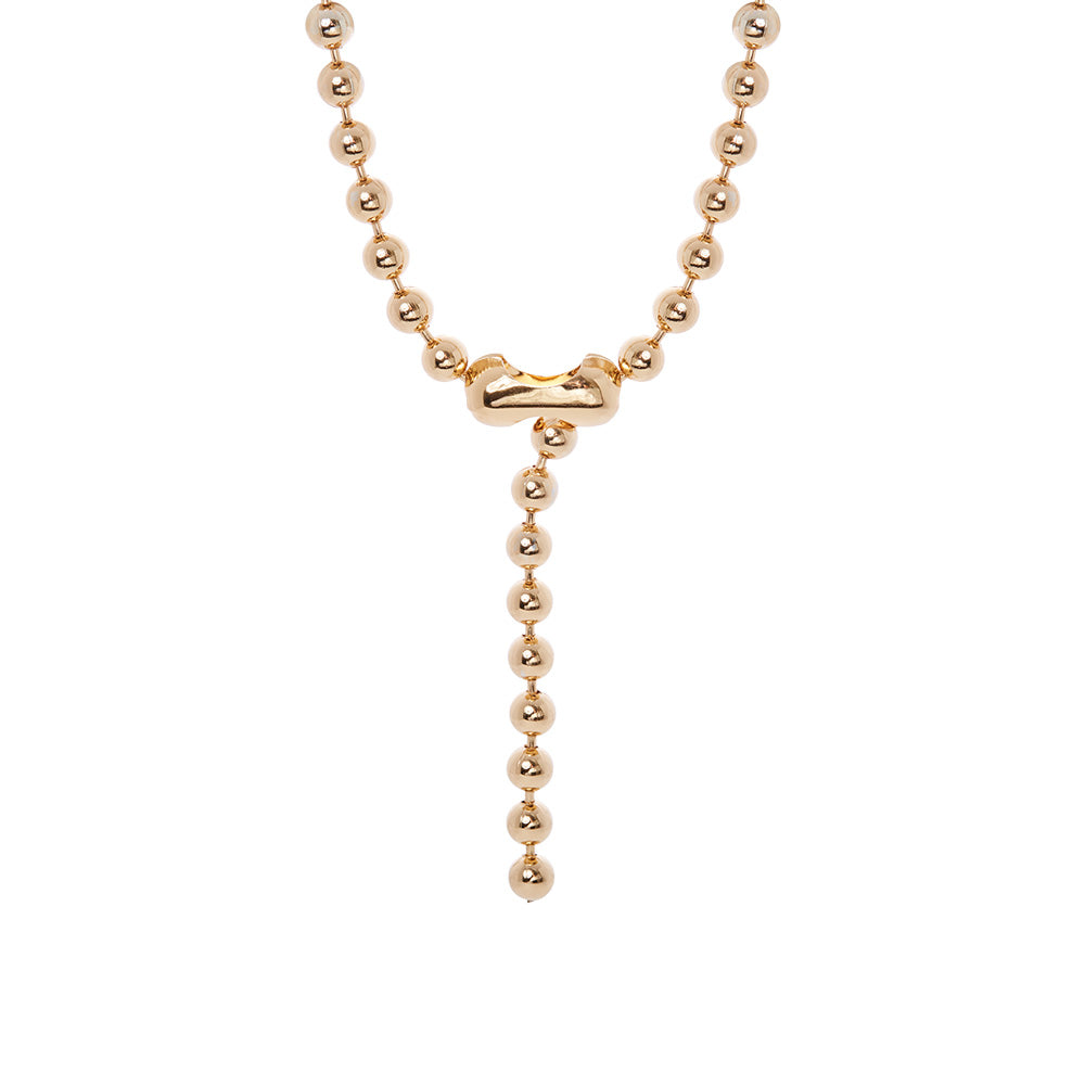 14K Gold Plated Fancy Bead Chain Choker