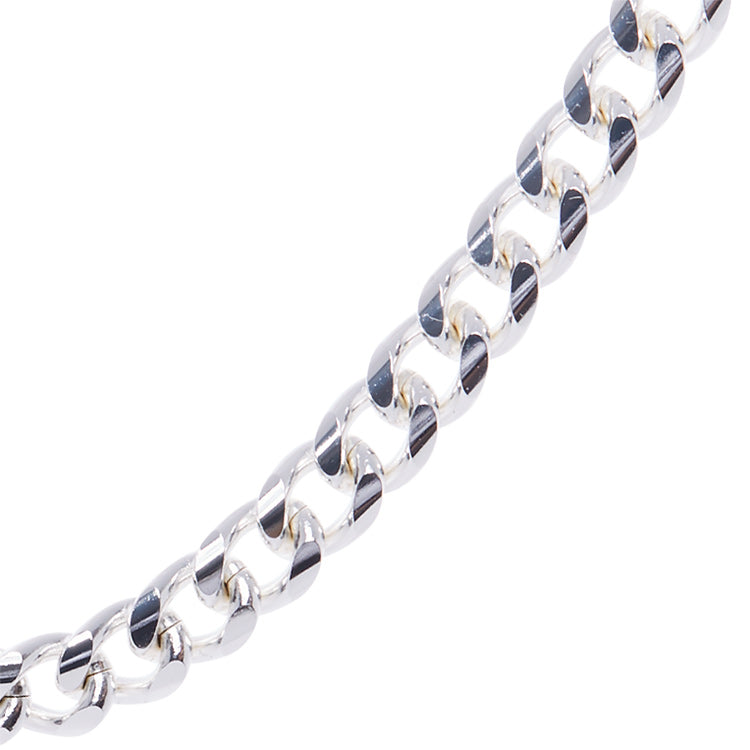 Sterling Silver Plated Medium Curb Chain Choker