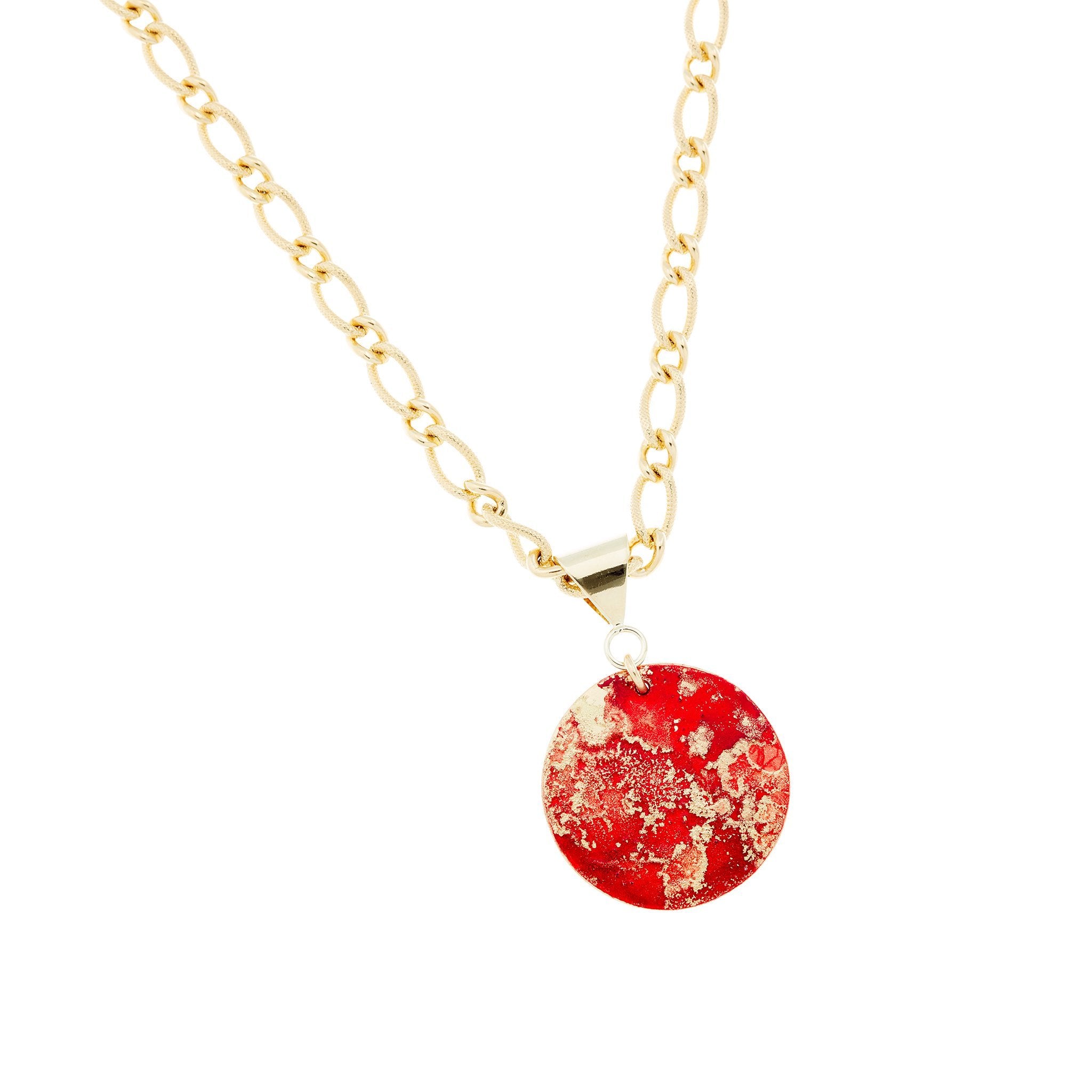 14K Gold Plated Bold Pendant Necklace - Available in More Colors