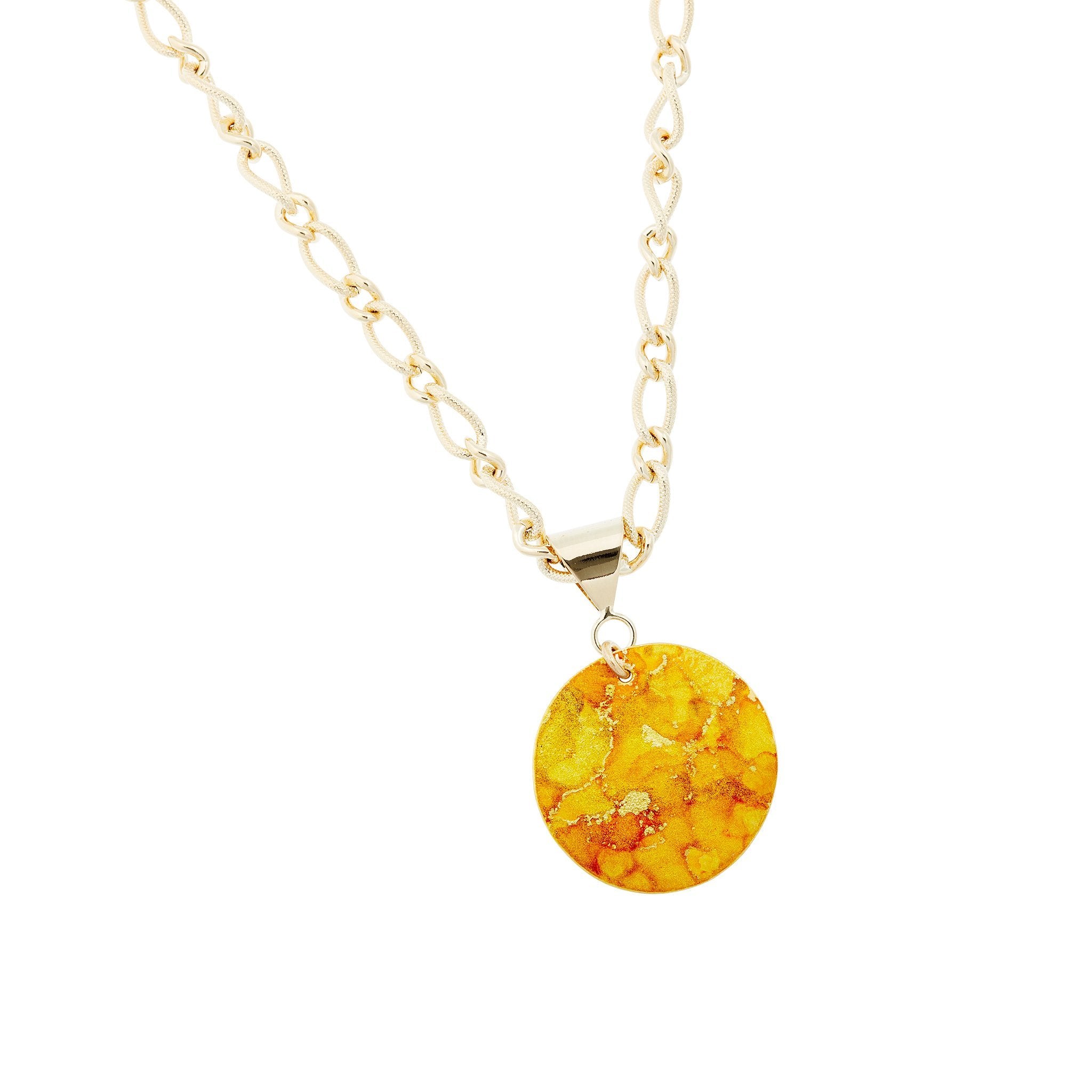 14K Gold Plated Bold Pendant Necklace - Available in More Colors