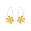 14K Gold Filled Flower Power Hoop Earrings - Available in More Colors