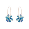 14K Gold Filled Flower Power Hoop Earrings - Available in More Colors