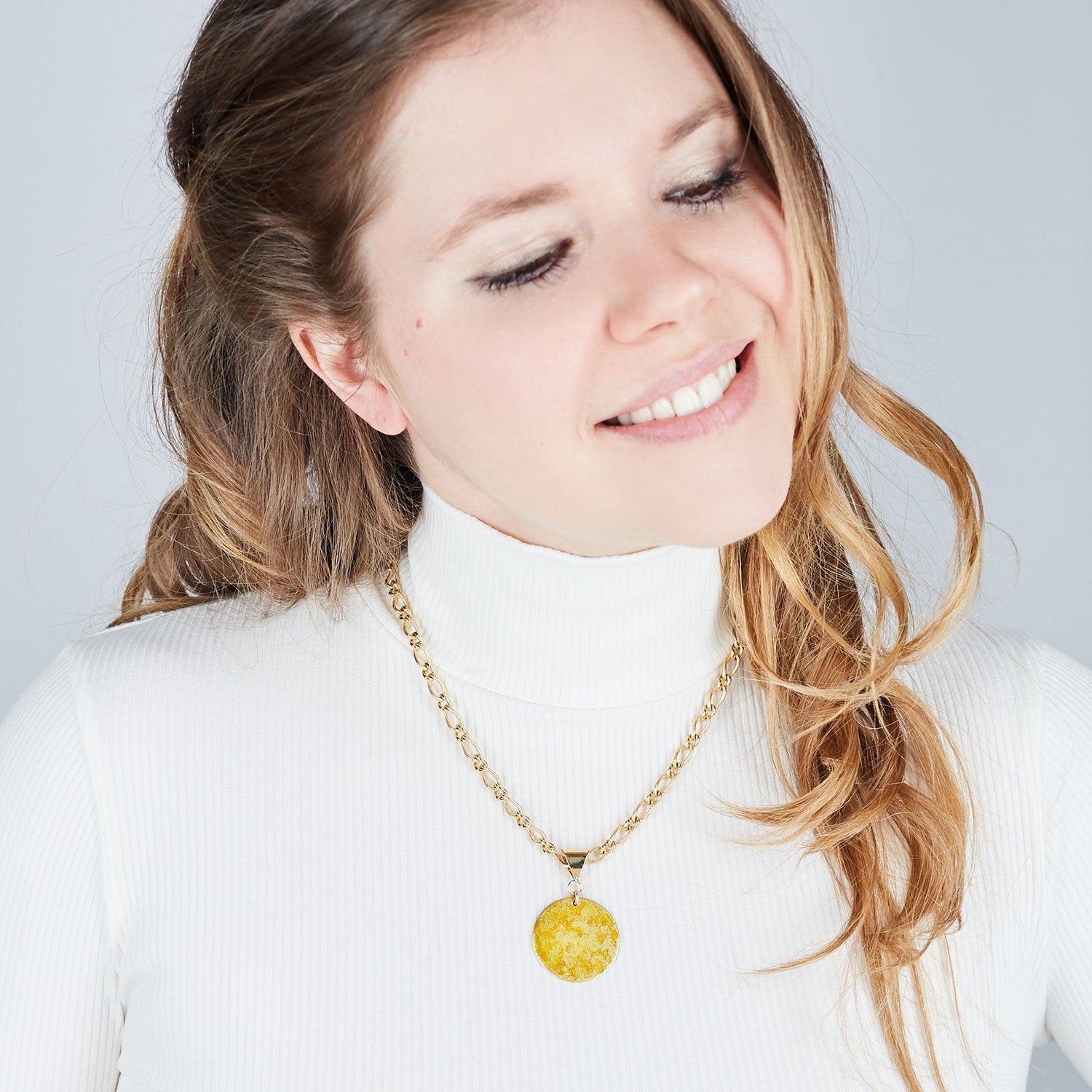 14K Gold Plated Bold Pendant Necklace - Available in More Colors