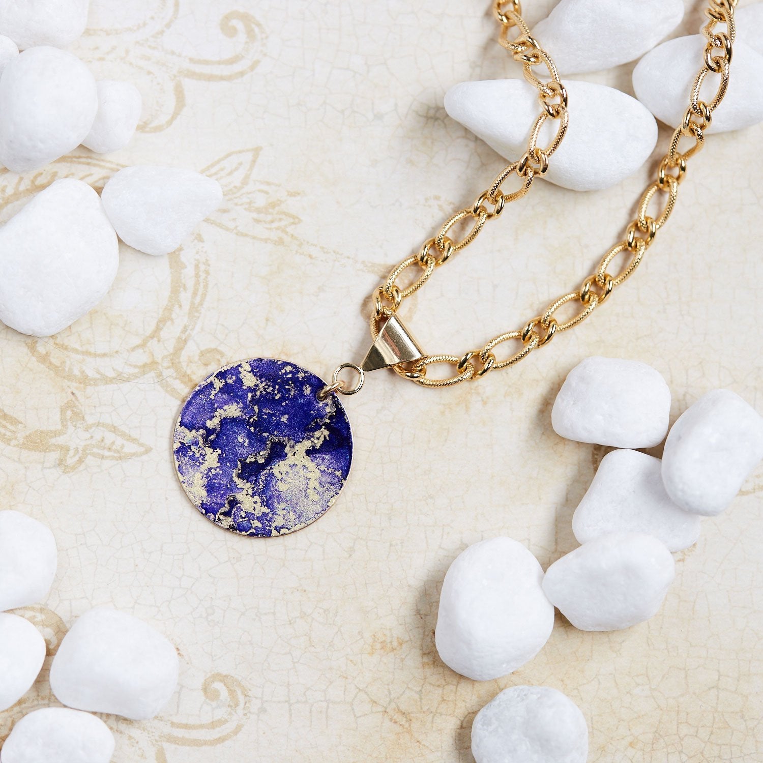 14K Gold Plated Bold Pendant Necklace - Available in More Colors