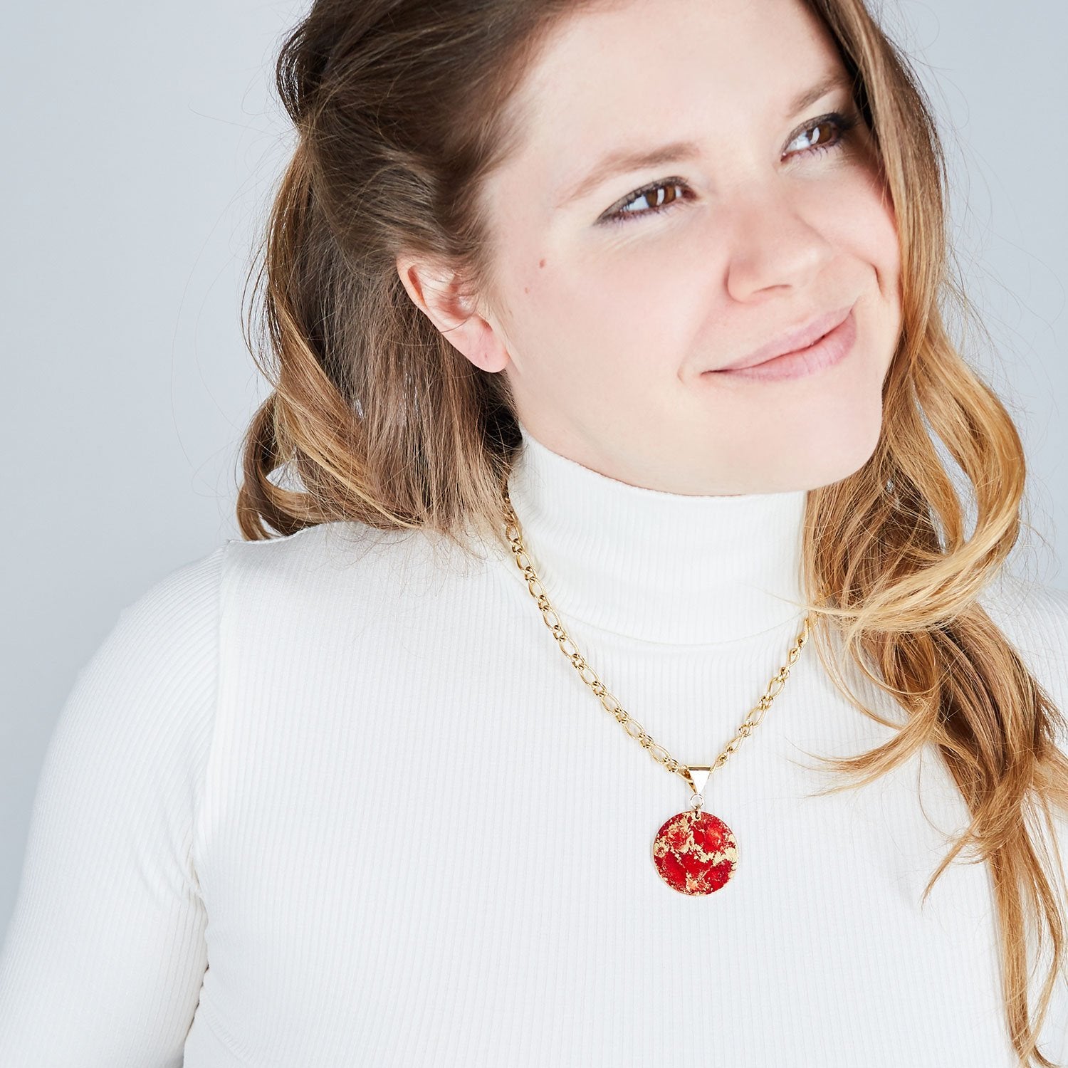 14K Gold Plated Bold Pendant Necklace - Available in More Colors