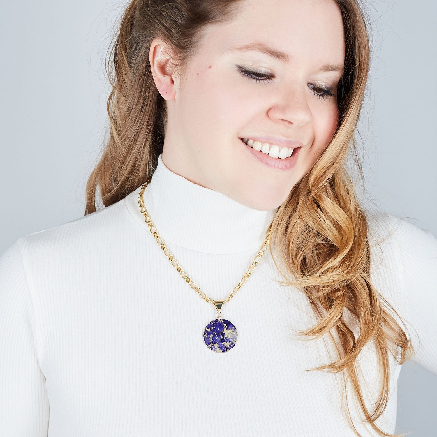 14K Gold Plated Bold Pendant Necklace - Available in More Colors