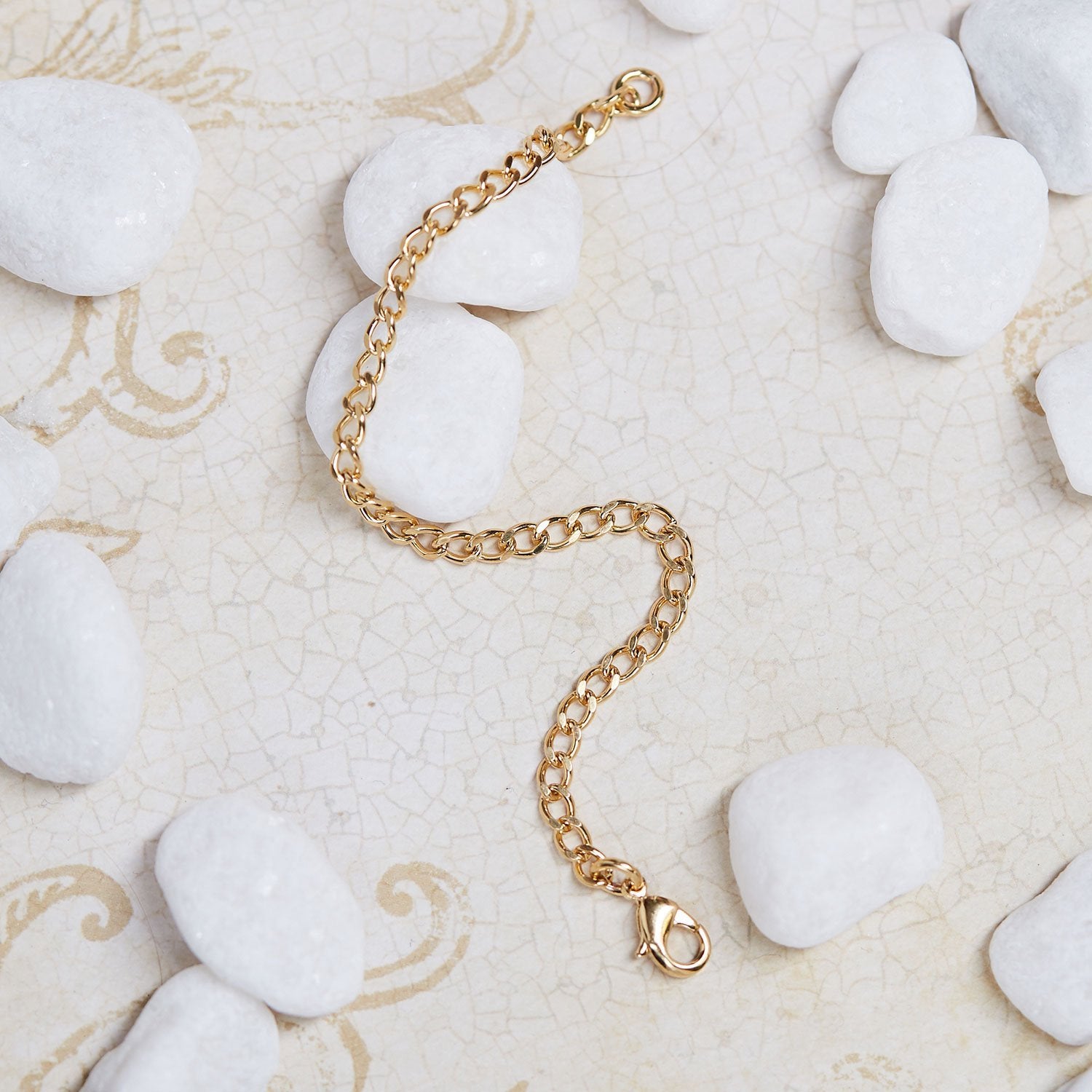 14k Gold Plated Fine Flat Curb Chain Bracelet