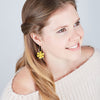 14K Gold Filled Flower Power Hoop Earrings - Available in More Colors