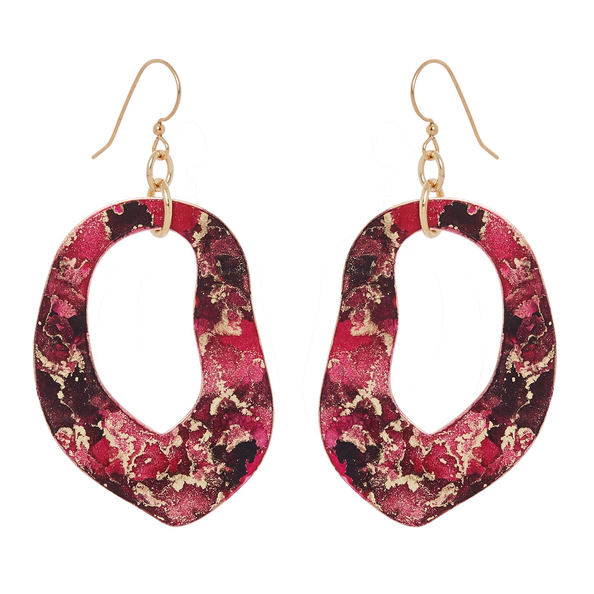 14K Gold Plated Print Earrings - Available in More Colors