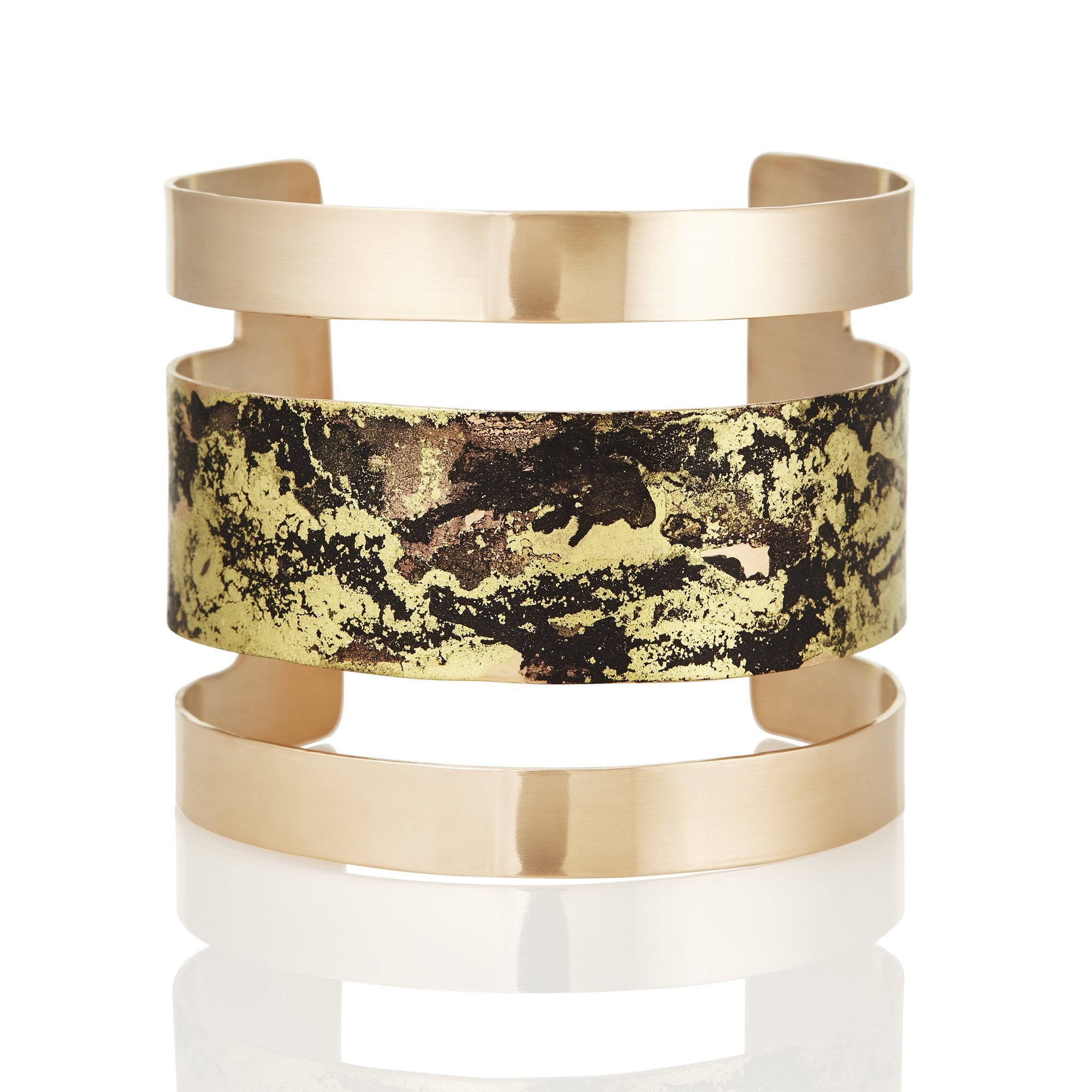 14K Gold Plated Parallel Cuff - Available in More Colors