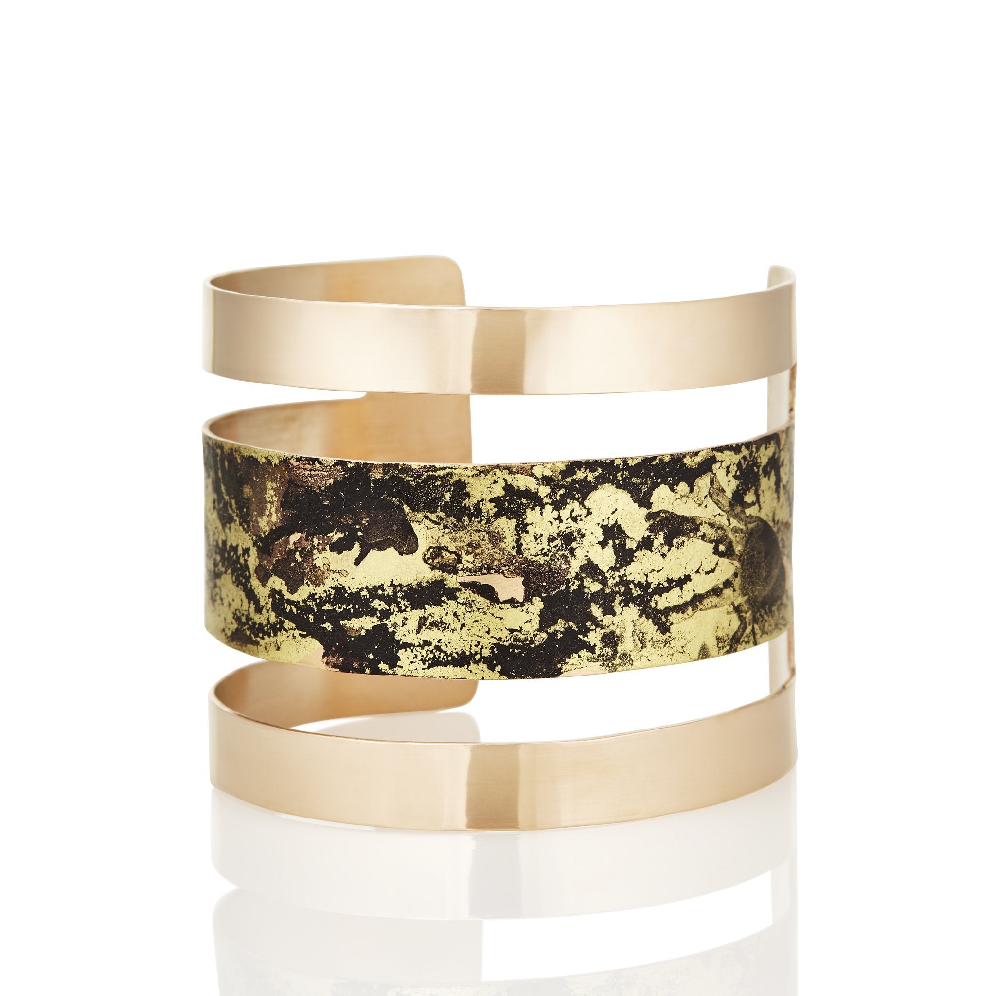 14K Gold Plated Parallel Cuff - Available in More Colors