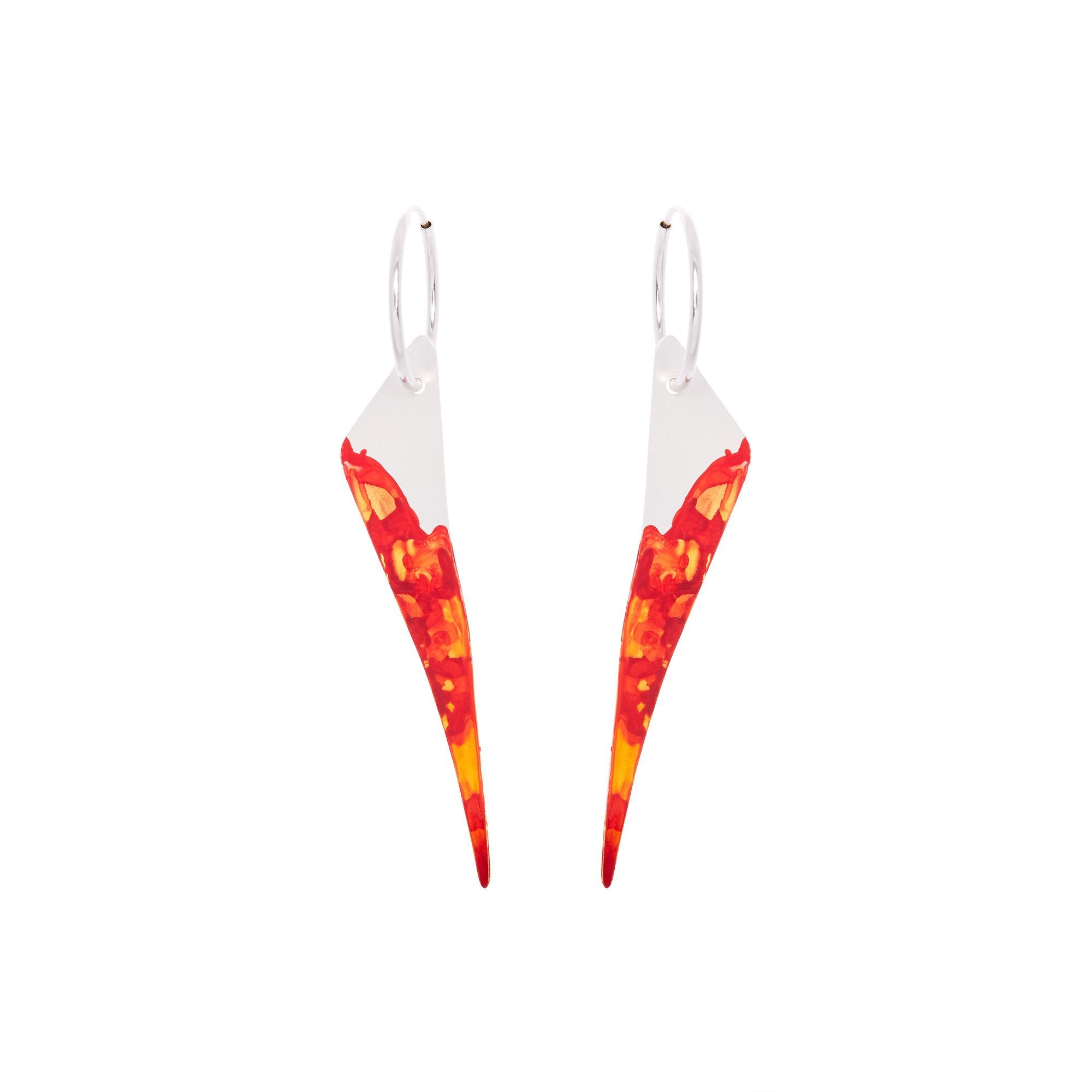 Sterling Silver Plated Bolt Hoop Earrings - Available in More Colors