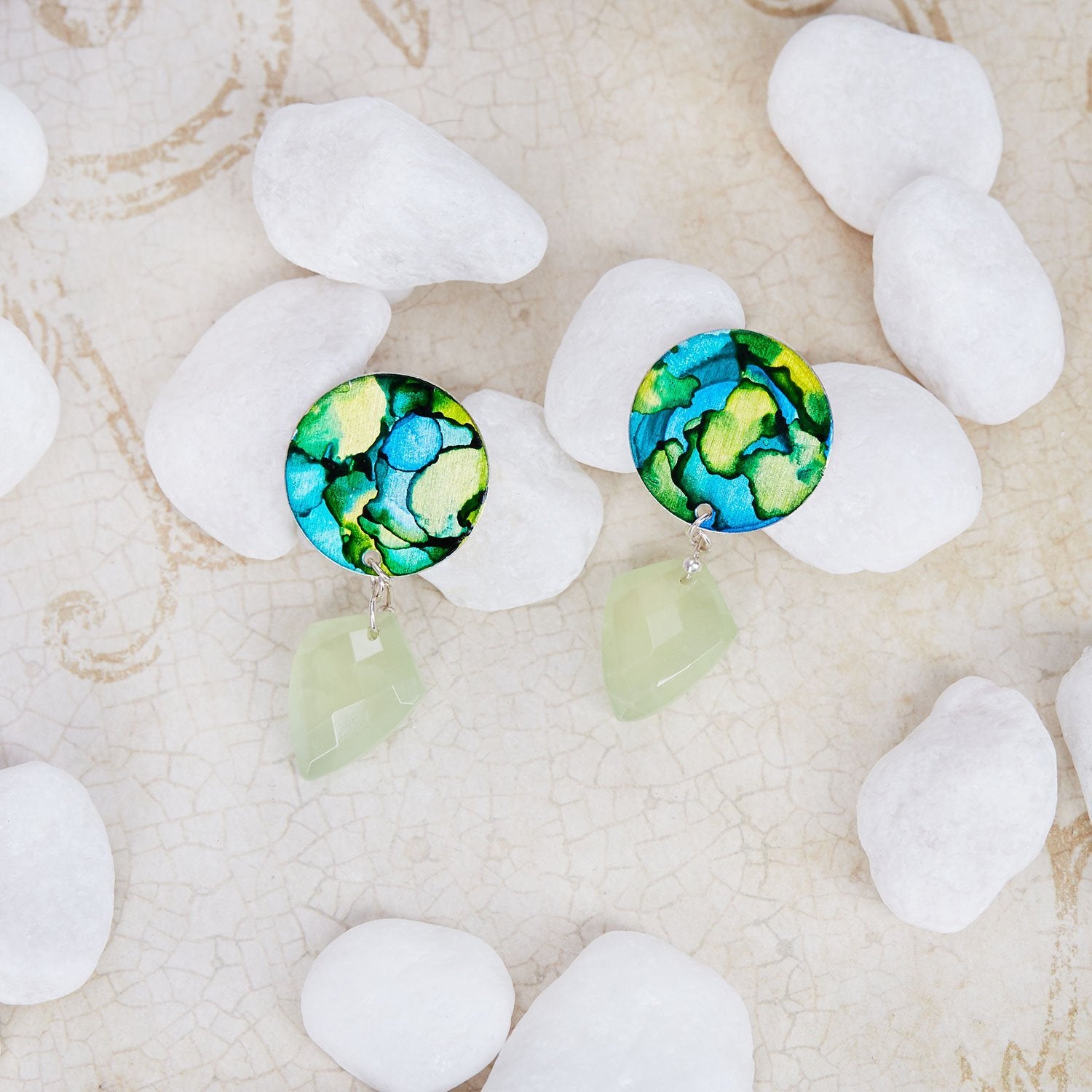 Sterling Silver Drop Earrings - Rain