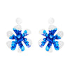 Sterling Silver Plated Large Flower Earrings - Available in More Colors