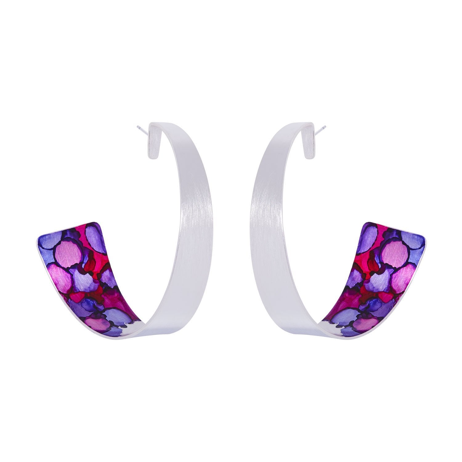 Silver Mini Twisty Hoop Earrings - Available in more colors