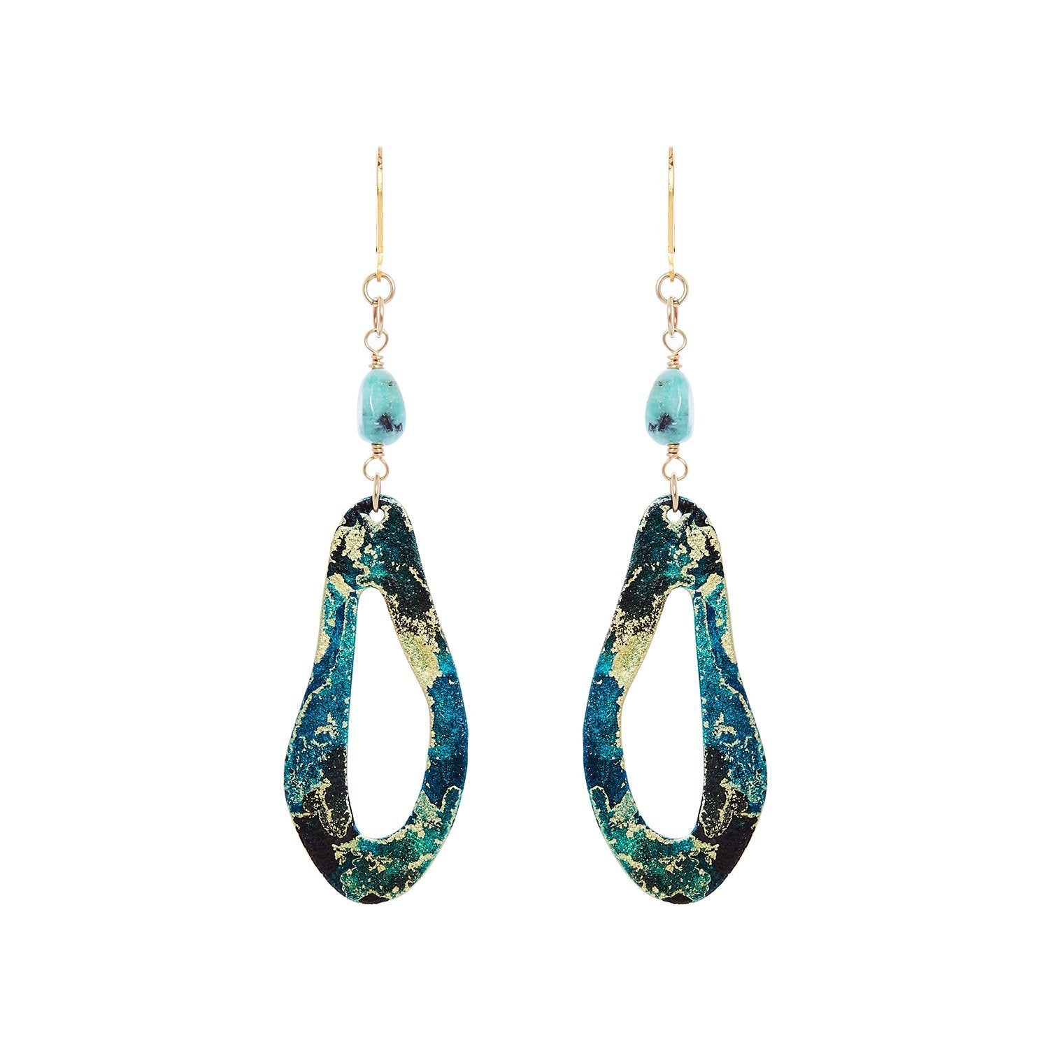 14k Gold Plated Tear Drop Earrings - Available in More Colors