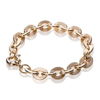 14K Gold Chunky Flat Cable Chain Bracelet - Odell Design Studio