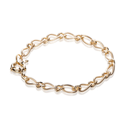 14K Gold Fancy Figaro Chain Bracelet - Odell Design Studio
