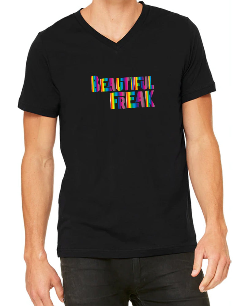 Beautiful Freak V Neck Men's T-Shirt - Available in More Colors