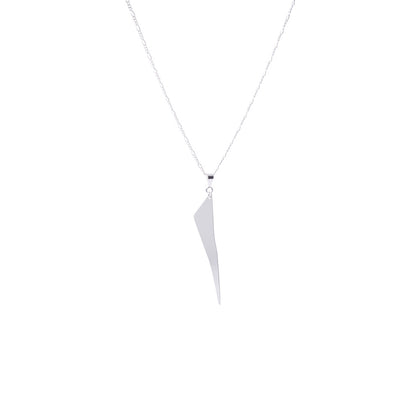 Sterling Silver Plated Bolt Pendant Necklace