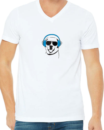 Labs Love Music V Neck Men's T-Shirt - Available in More Colors