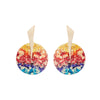 14K Gold Plated Electric Rainbow Earrings