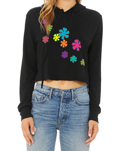 Flower Power Hoodie Crop Top- Available in More Colors