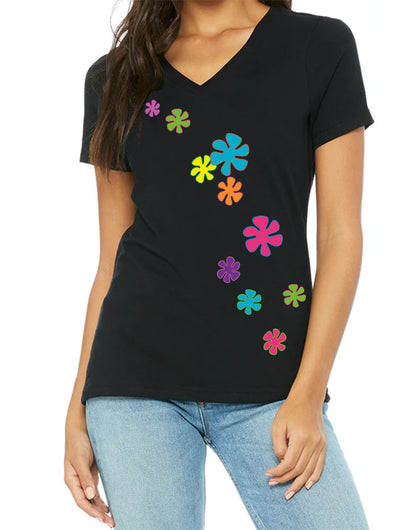 Flower Power V Neck T-Shirt - Available in More Colors