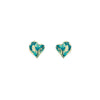 14k Gold Plated Micro Heart Stud Earrings - Available in more colors