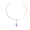14K Gold Plated Plated Collar with Amethyst