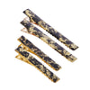 Black & Gold, Gold Plated Hair Clips - 2 Sizes Available