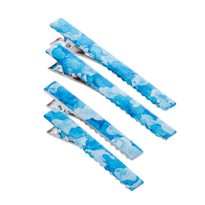 Sky Blue Nickel Plated Hair Clips - 2 Sizes Available