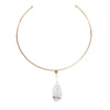 14K Gold Plated Plated Collar with Rutilated Quartz