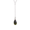 Sterling Silver Drop Necklace - Black Tourmaline