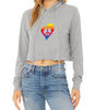 Rainbow Peace Heart Hoodie Crop Top- Available in More Colors