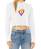 Rainbow Peace Heart Hoodie Crop Top- Available in More Colors