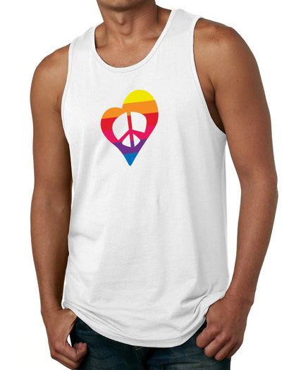 Rainbow Peace Heart Men's Tank - Available in More Colors