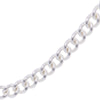 Sterling Silver Plated Sparkle Curb Chain Choker