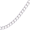 Sterling Silver Plated Small Stripe Curb Chain Choker