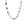 Sterling Silver Plated Striped Curb Chain Choker