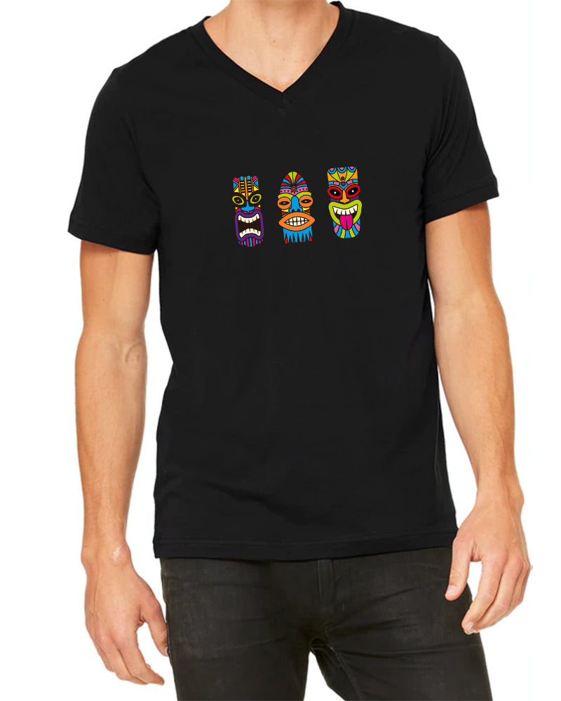 Tiki Gods V Neck Men's T-Shirt - Available in More Colors